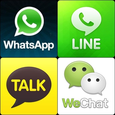 WhatsApp LINE WeChat Kakao